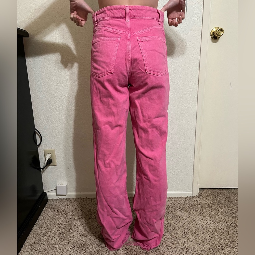 pink high rise zara jean